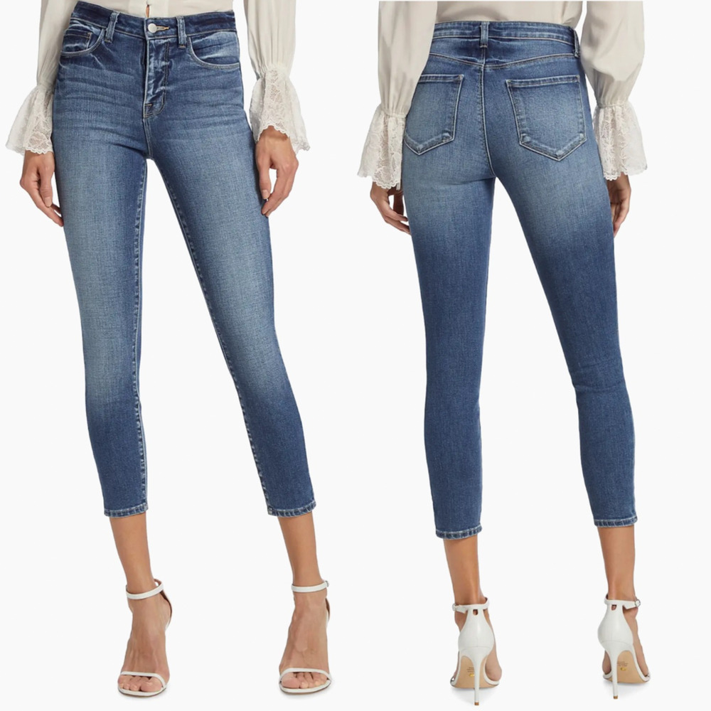 L'Agence Jeans Womens 23 Blue Margot High Rise Skinny Stretch‎  Denim USA NWT